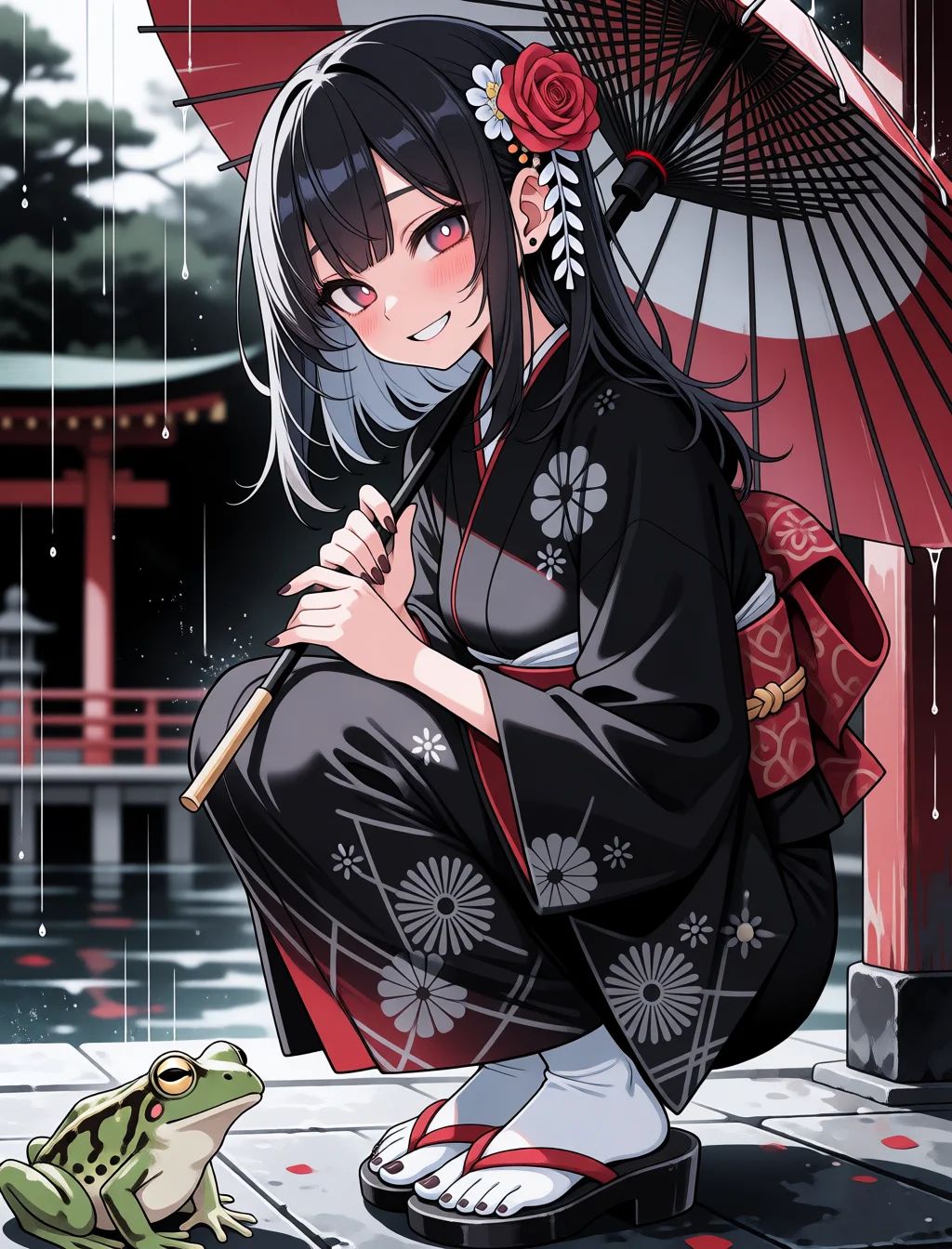 looking at viewer,  anime coloring,  Kurenai by 爱丽丝王 on Tensor.Art