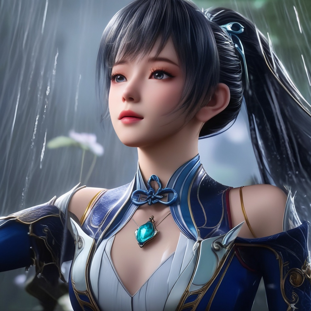 <lora:849-DA-XL-斗罗大陆-唐雅:0.8>, (,1girl, ,best quality, ),, ,ultra detailed 8k cg,            cinematic lighting, cinematic bloom, (( , )),,  , unreal, science fiction,  luxury, jewelry, diamond, pearl, gem, sapphire, ruby, emerald, intricate detail, delicate pattern, charming, alluring, seductive, erotic, enchanting, hair ornament, necklace, earrings, bracelet, armlet,halo,masterpiece, (( , )),, realistic,science fiction,mole, ,cherry blossoms,(((, , ultra high res, (photorealistic:1.4), raw photo, 1girl, , rain, sweat, ,wet, )))(( , ))   (cleavage),lying,