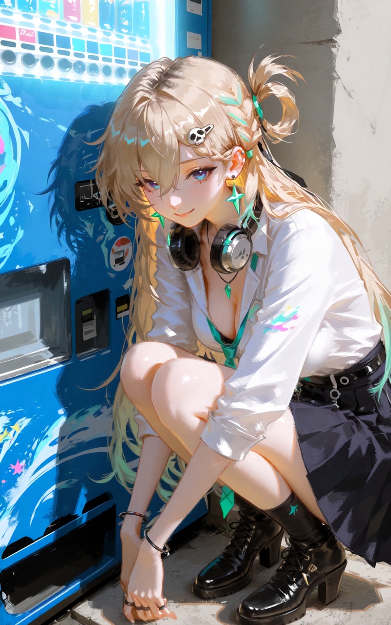 lynae \(wuthering waves\),  1girl,  vending machine on Tensor.Art