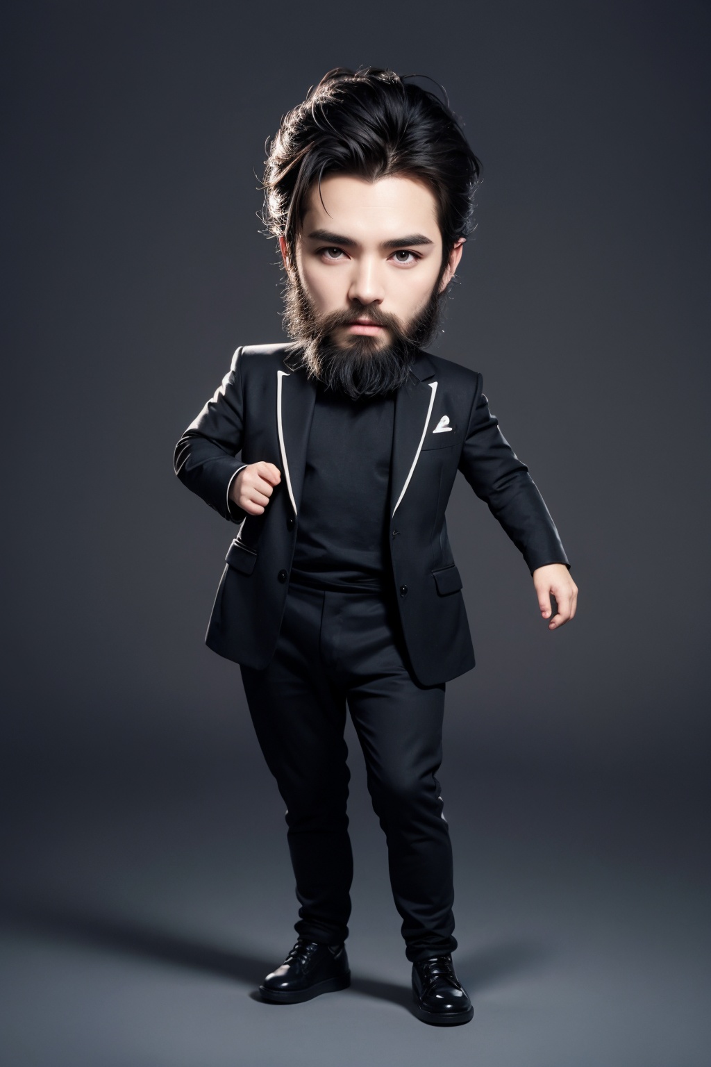 1man,beard,full body,