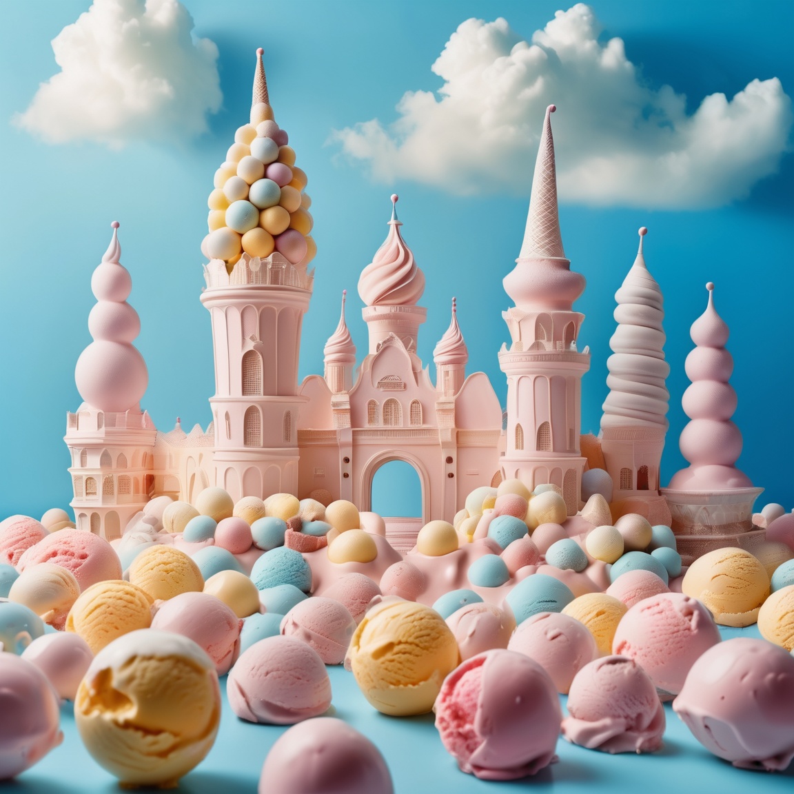 babycream,  Surreal photography,  whimsical ice cream world photos on Tensor.Art
