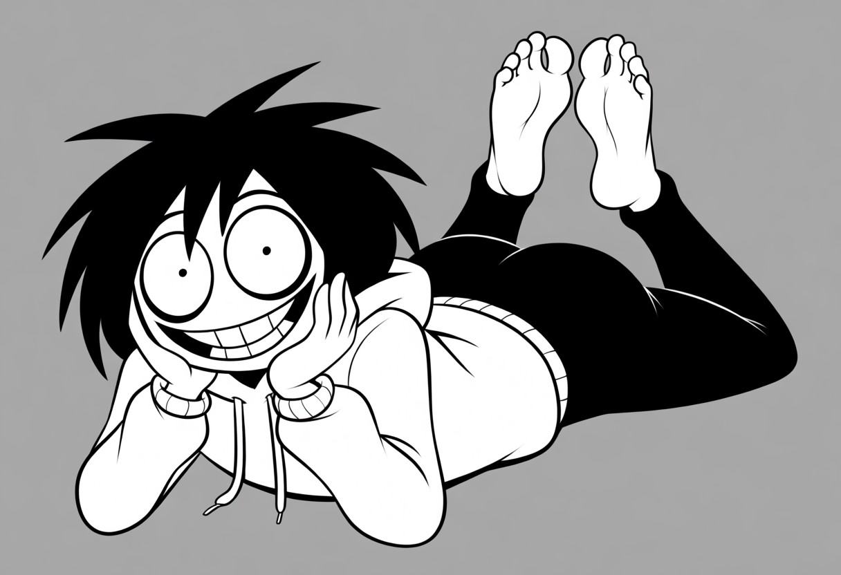 jeff_the_killer_(pastamonsters),  1boy,  solo on Tensor.Art