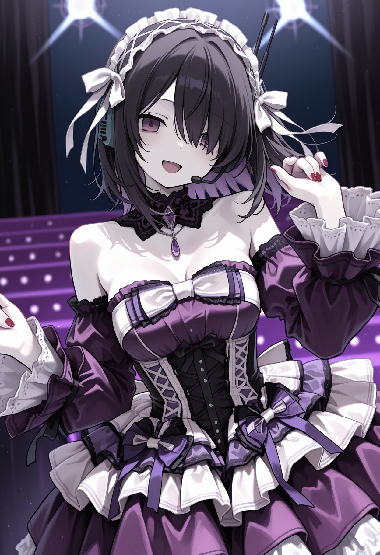 ssolo,  1girl,  black hair on Tensor.Art
