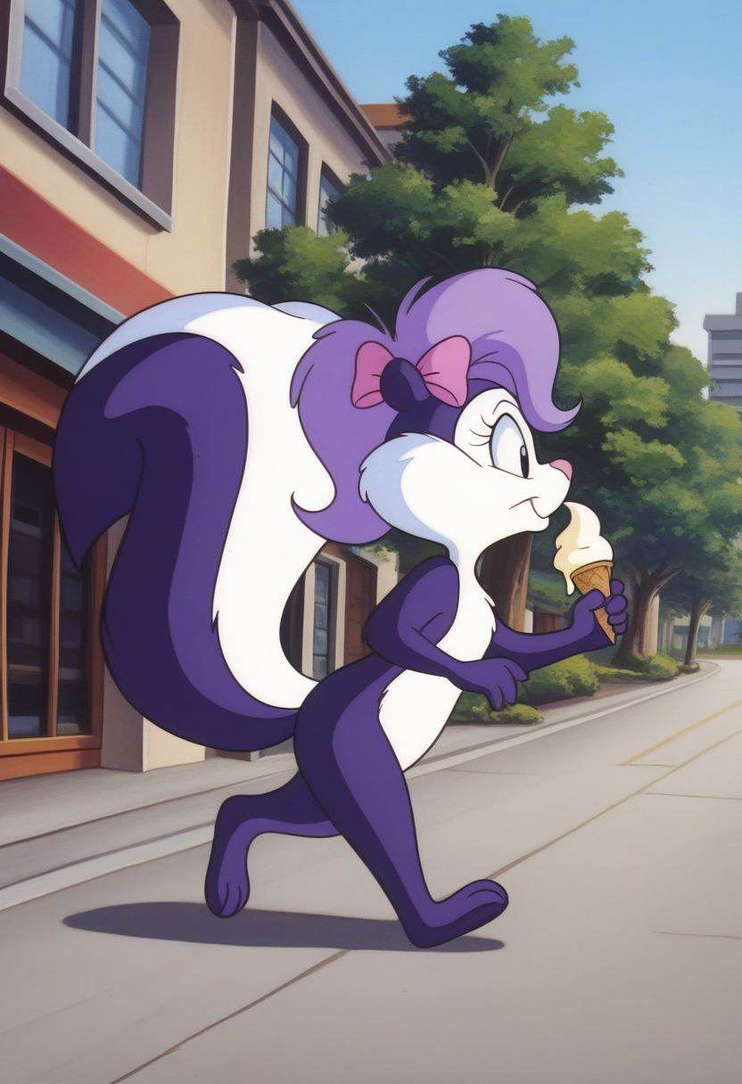 fifi_la_fume,  skunk girl,  tail on Tensor.Art