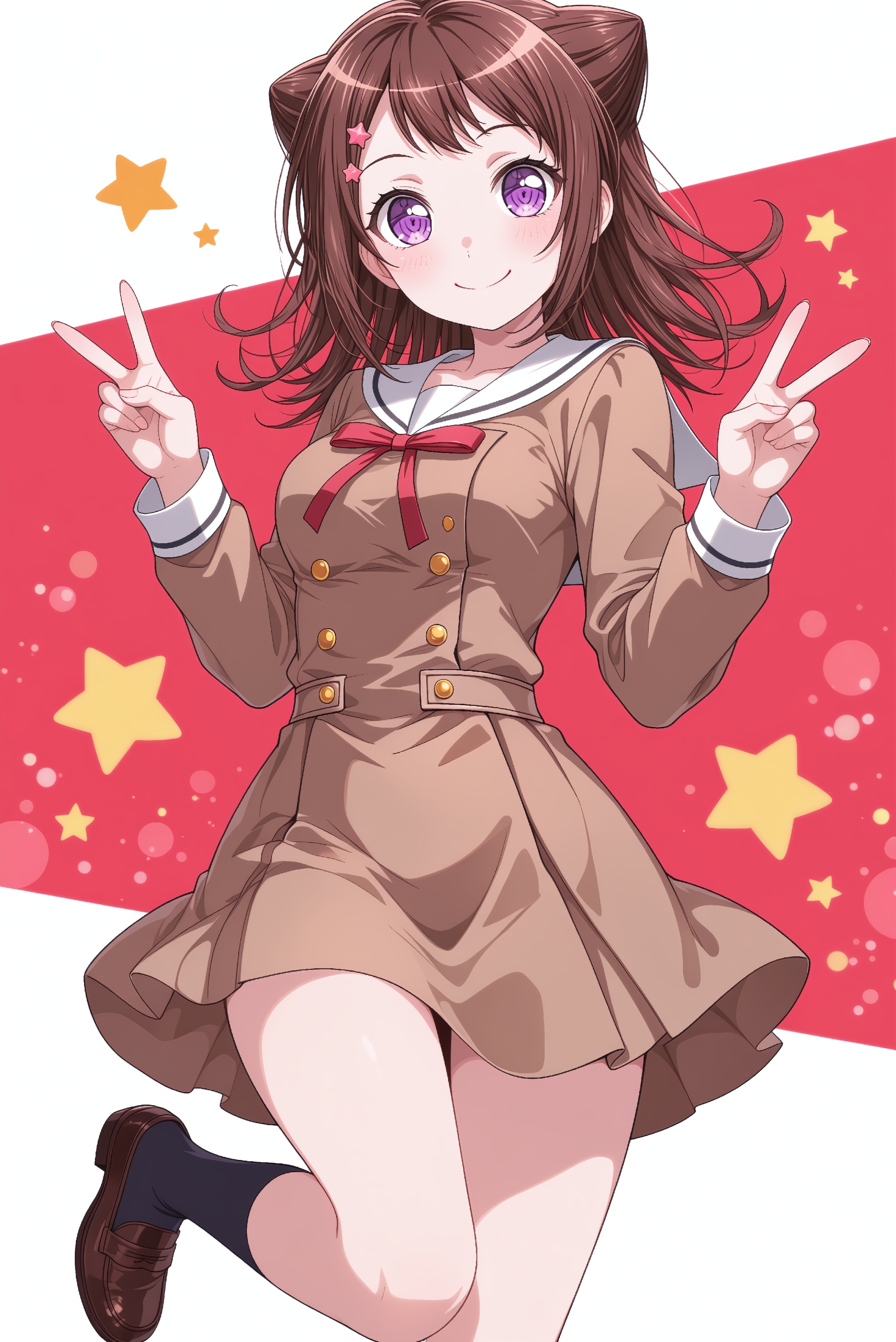 kasumi,  brown hair,  purple eyes on Tensor.Art