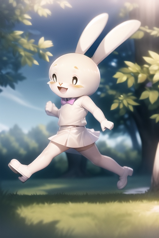 tsidoki,  white eyes,  rabbit ears on Tensor.Art