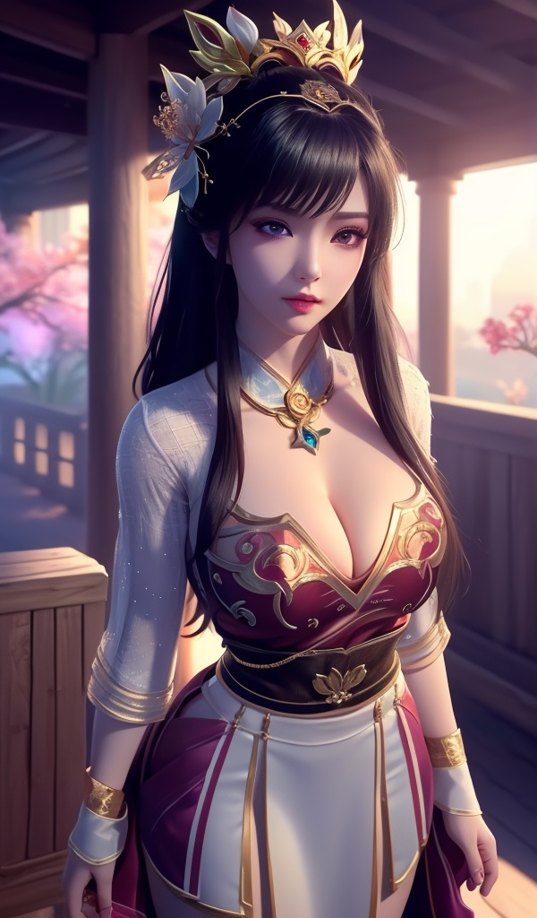 <lora:638-DA-暗河传-白鹤淮-妇人:0.8>(,1girl, ,best quality, ),looking at viewer,  ,ultra detailed background,ultra detailed background,ultra realistic 8k cg,, ,masterpiece, (( , )),, , , spirit blossom \(league of legends\),   ,   (cleavage), (), ,,