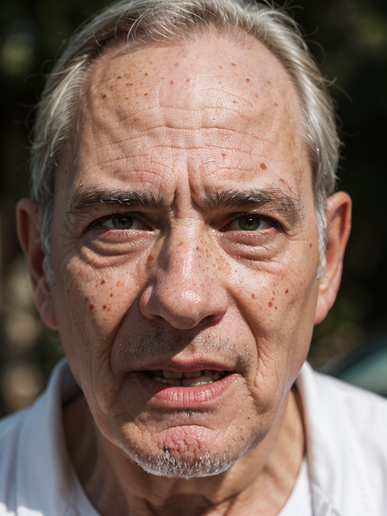 portrait old man,  detail skin,  freckles on Tensor.Art