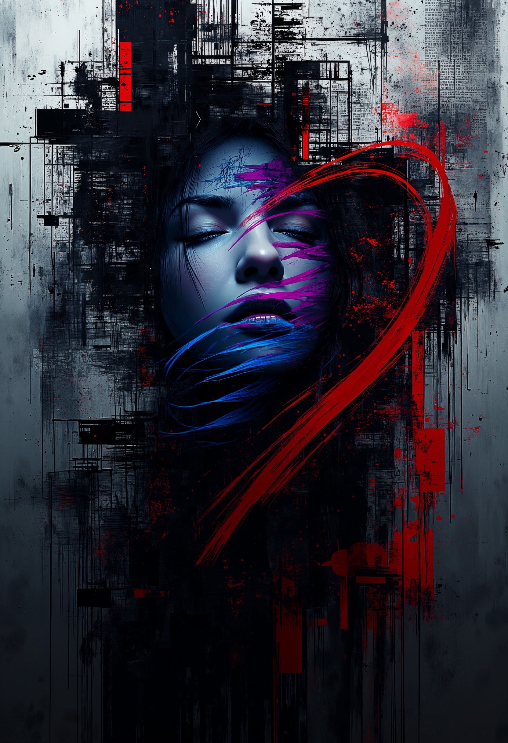a abstract,  surreal environment,  chaotic composition on Tensor.Art
