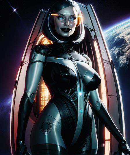 Edi,  blue eyes,  tinted visor on Tensor.Art