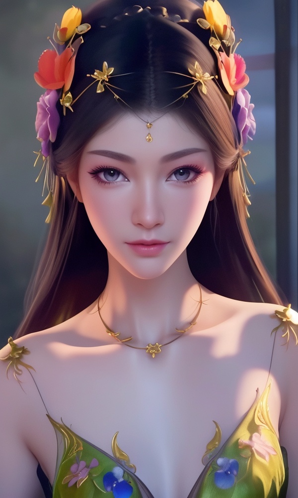 (,1girl, ,best quality, ),looking at viewer, <lora:408-DA-凡人修仙传-卓如婷:0.8> ,,ultra detailed background,ultra detailed background,ultra realistic 8k cg,, ,masterpiece, (( , )),ultra realistic 8k cgSurrounded by strange, movie perspective, advertising style, Colorful background, splash of color A beautiful woman with delicate facial features,tattoo all over body, flower arms,from above, 
