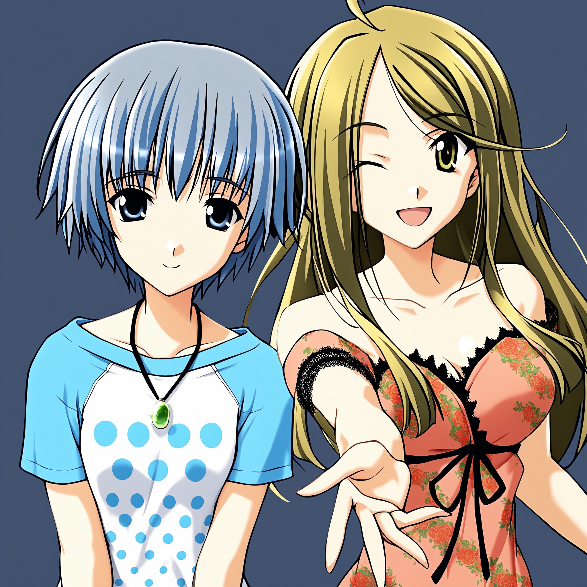 2girls,  multiple girls,  simple background on Tensor.Art