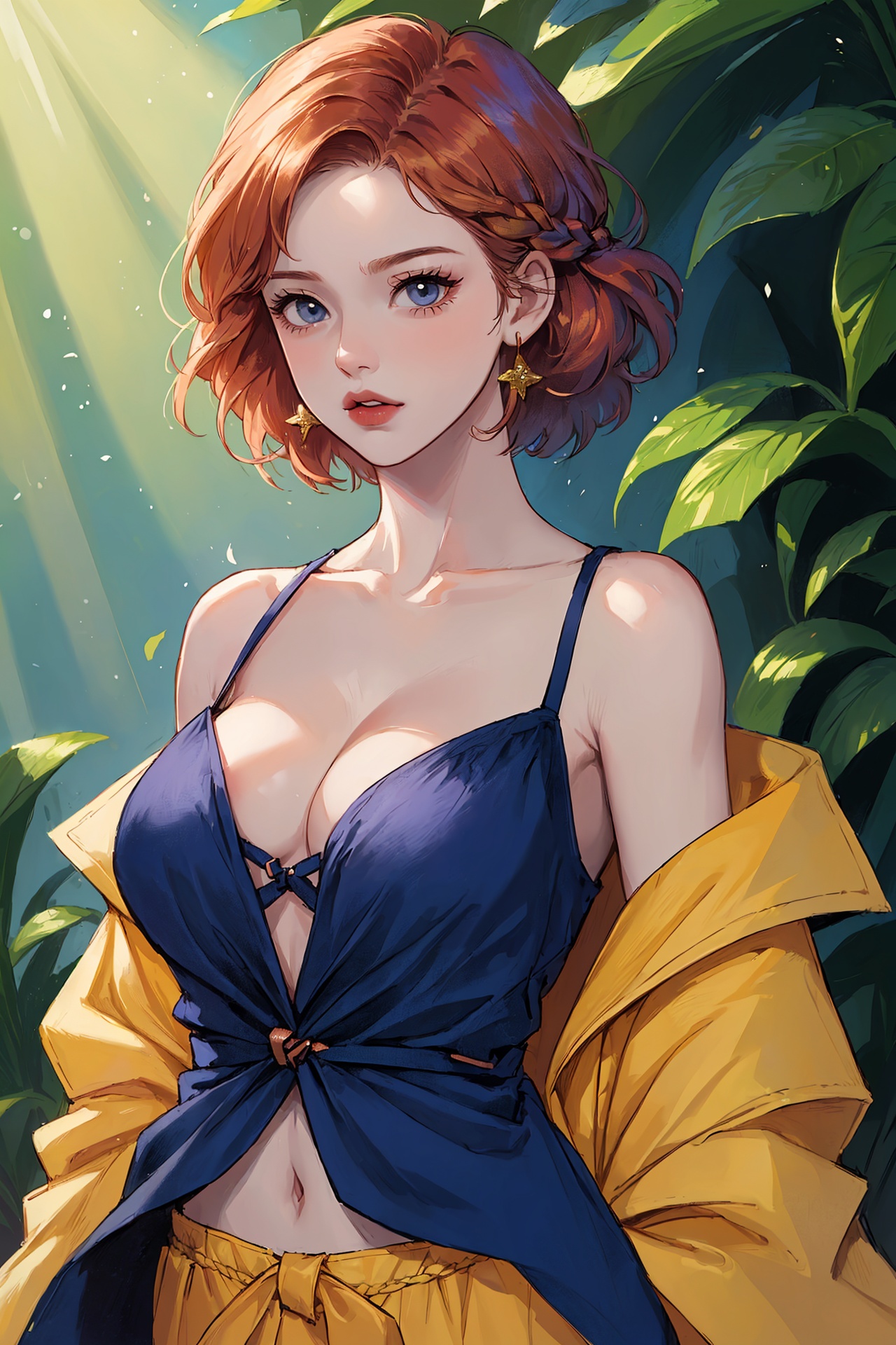portrait BREAK,  top less,  nipple on Tensor.Art