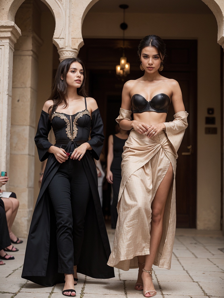 Caftan traditionnel,  morrocan style,  bustier on Tensor.Art