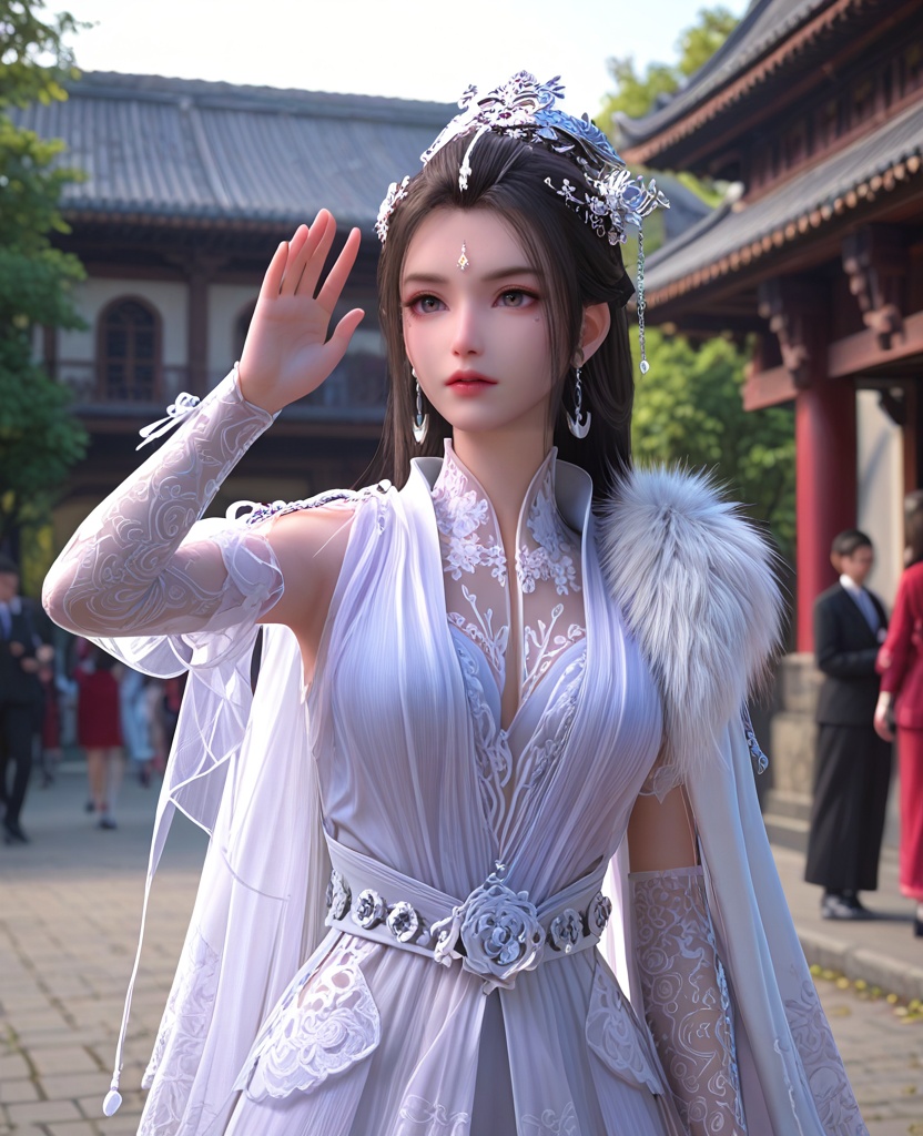 (oriental architecture, elegant decor, sophisticated style:1.1),(waving a wand,casting a spell:1.1),pubic hair,(rape:1.3),skirt mentioned waist,pantyshot,skirt lift,revealing her lower body,(breasts:1.2),<lora:XL少白醉春风玥瑶:0.8>,miss yueyao,chiffon dress layered on top of slit peplos,black hair,long hair,hair ornament,hair bun,hair flower,crescent earrings,jewelry,shoulder pearl chain,left shoulder fur trim,left shoulder shawl,sash,forehead jewel,beads under eye,lace opera length gloves,, score_9,score_8_up,score_7_up,score_6_up,score_5_up,score_4_up,3d rendering,tag1,tag2, Cinematic Lighting,backlighting,