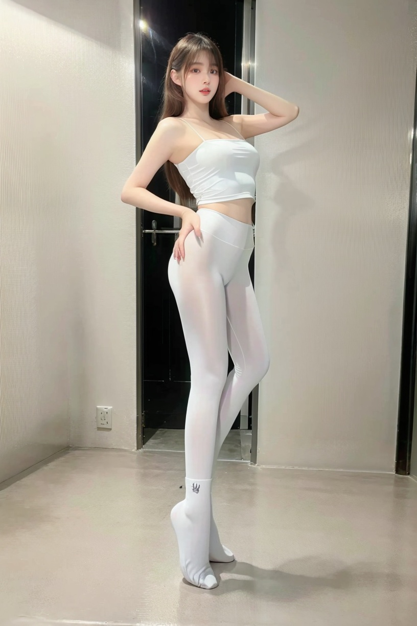best quality,masterpiece,4k,1girl,indoor,fashion pose, ((full body)),solo,brown hair,long hair,lips,soft light,((korean beauty_1.2)),glamor,bishoujo,medium breasts, <lora:YG性感瑜伽裤0:0.75>,