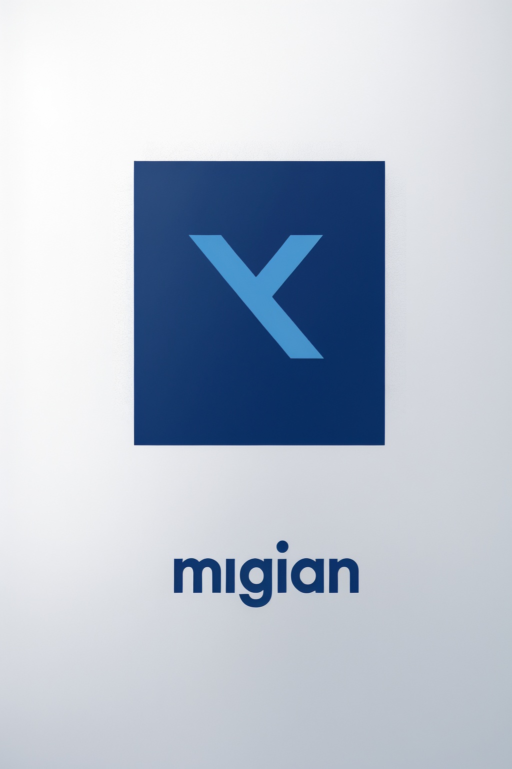 modernlogo Blue shape on white background <lora:logo3:0.8>