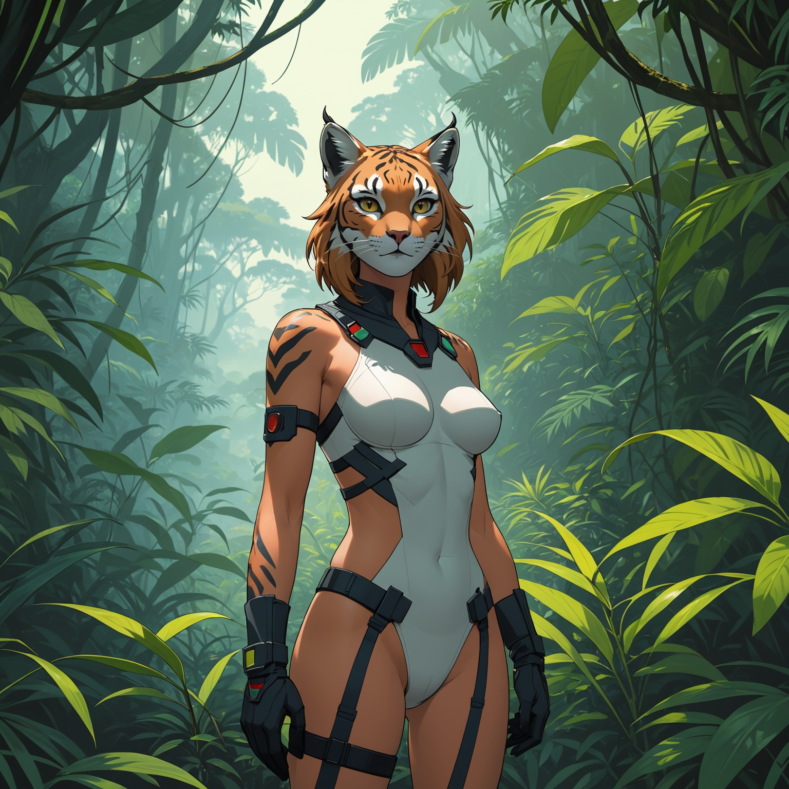 concept art Female linx,  masterpiece,  focus on face on Tensor.Art
