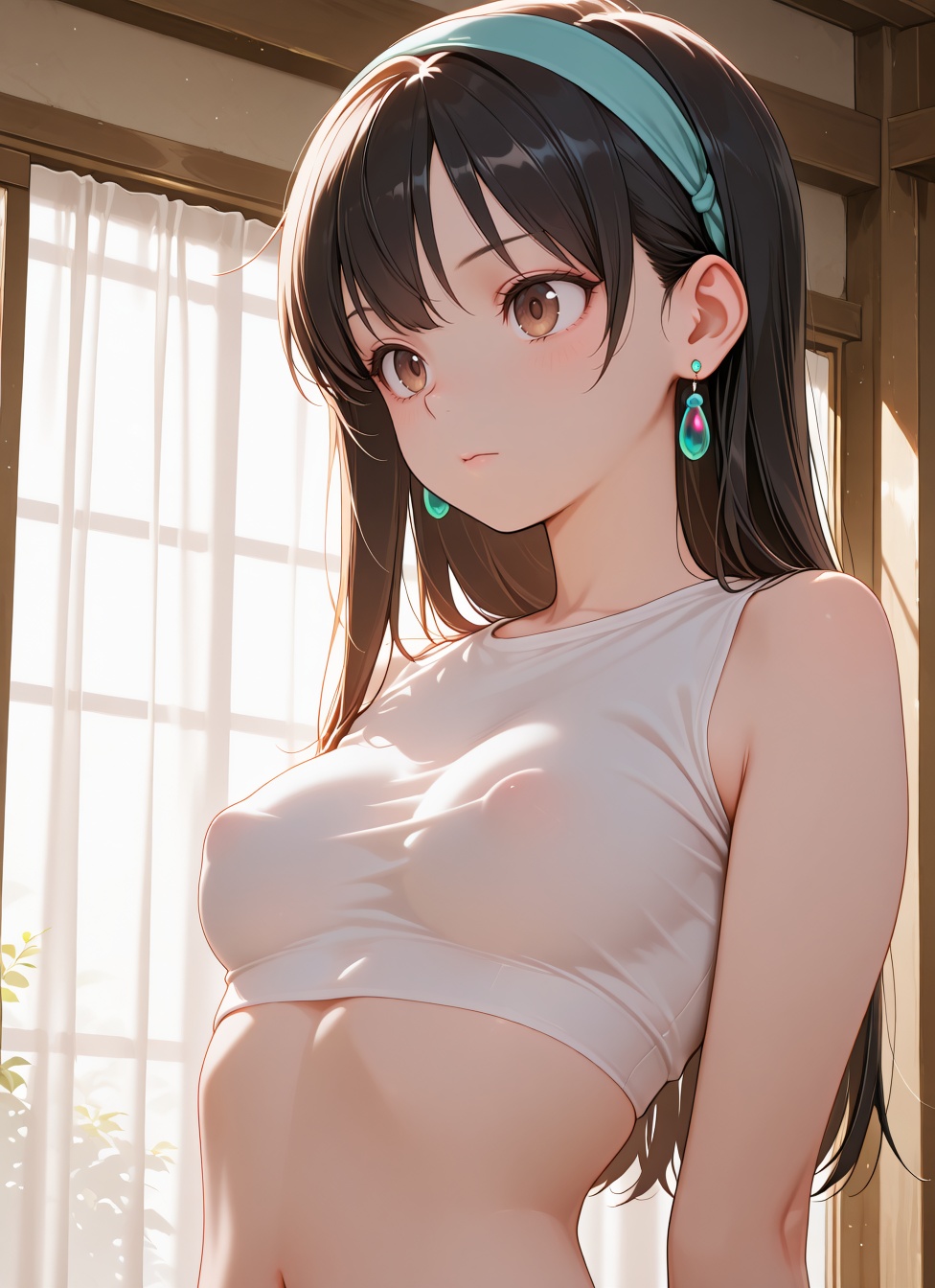 1girl,  brown eyes,  black hair on Tensor.Art