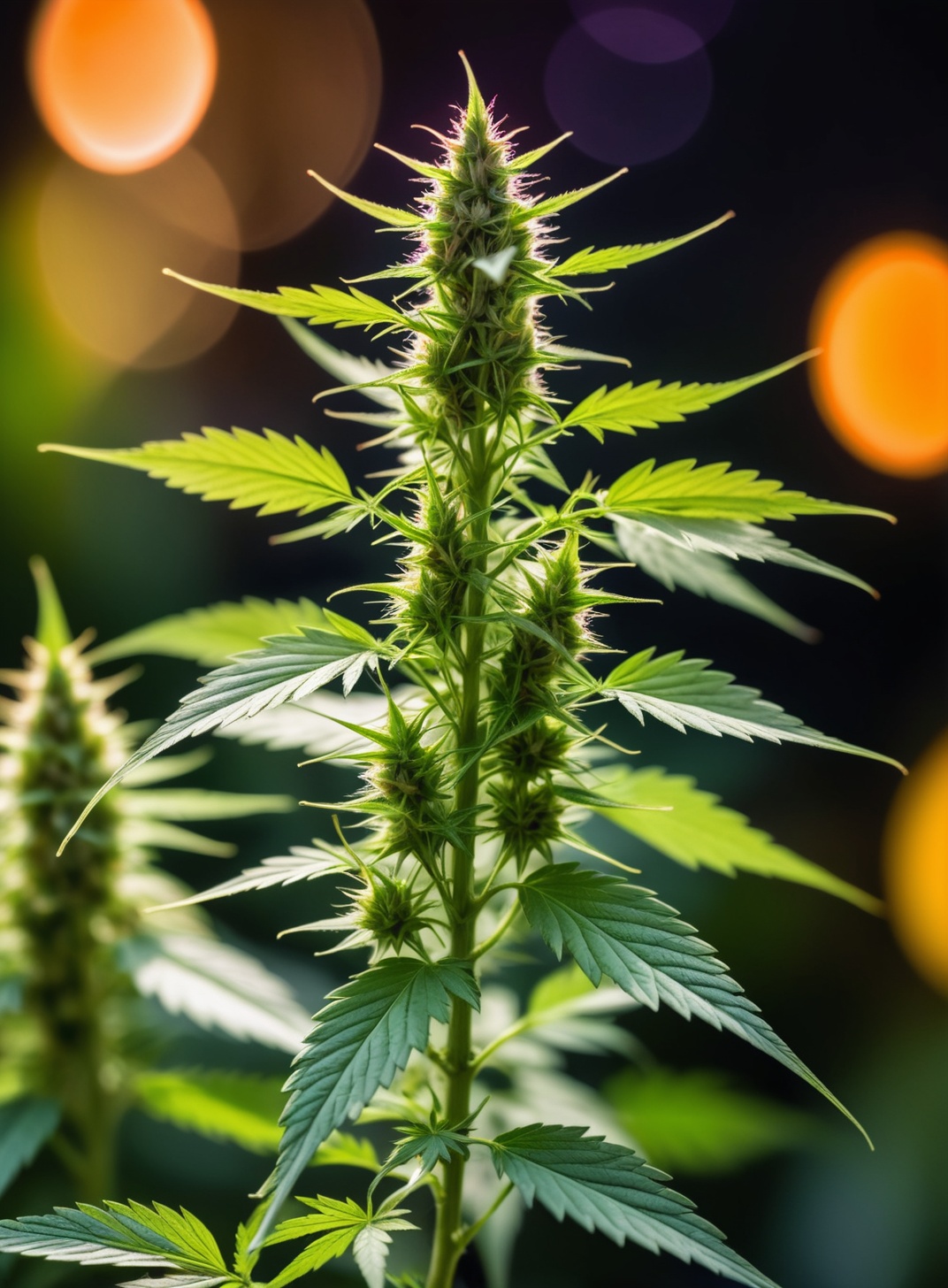 macro shot of a hemp plant ,  vibrant and colourful,  award winning on Tensor.Art