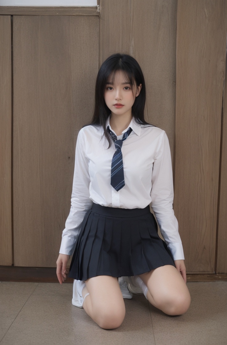1girl,  solo,  black hair by 阿泽泽 on Tensor.Art