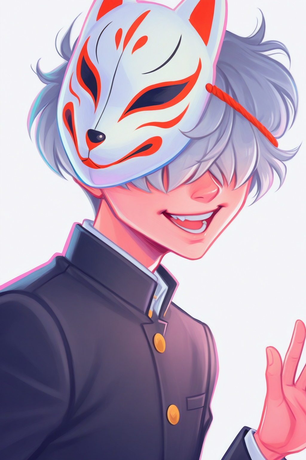 ch1a,  pastel colors,  fox mask on Tensor.Art