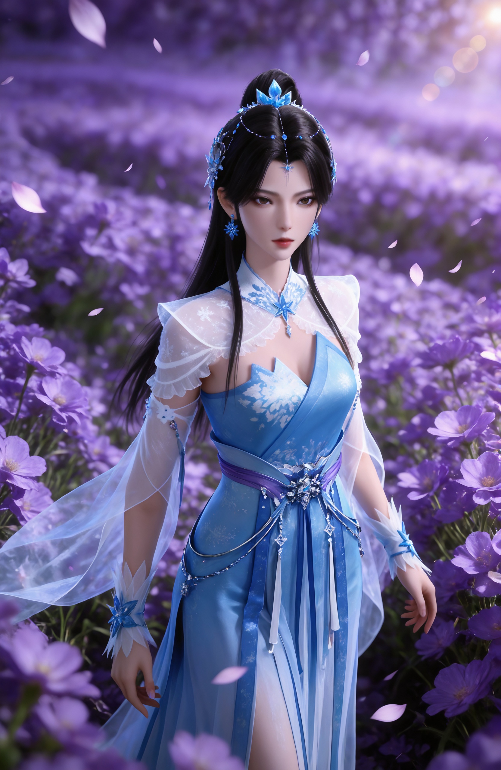 1girl,  long hair,  black hair by 天海TianHai on Tensor.Art