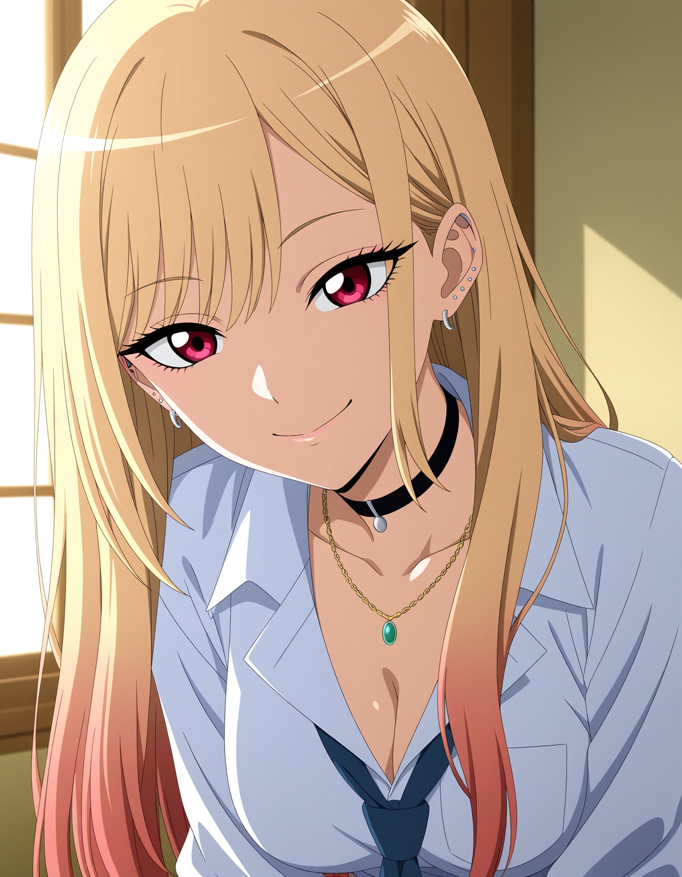 1girl,  blonde_hair,  jewelry on Tensor.Art