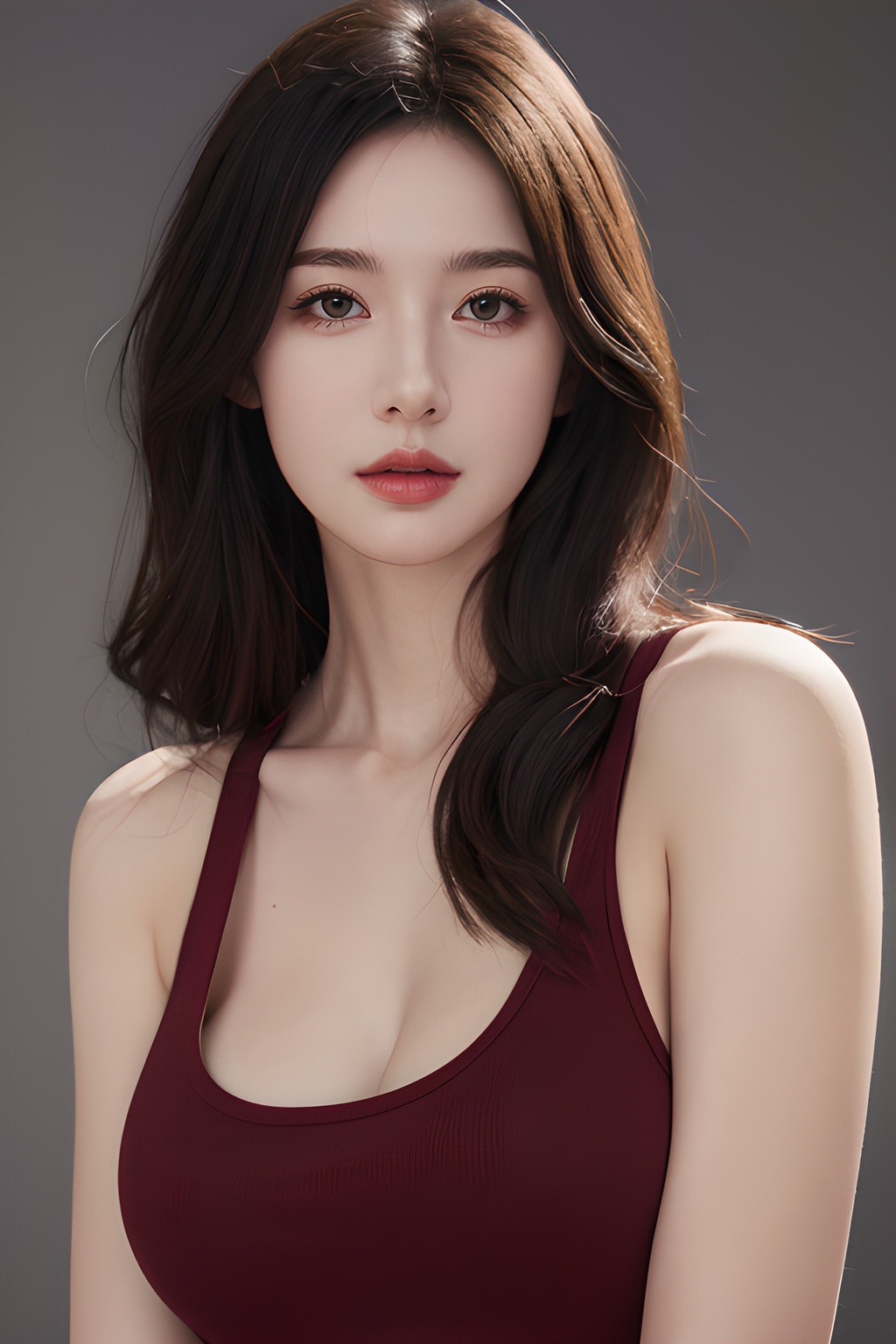 <lora:0812_09:0.7>,simple background,****_top,, 1girl,realistic,masterpiece, best quality, photorealistic, HDR,detail