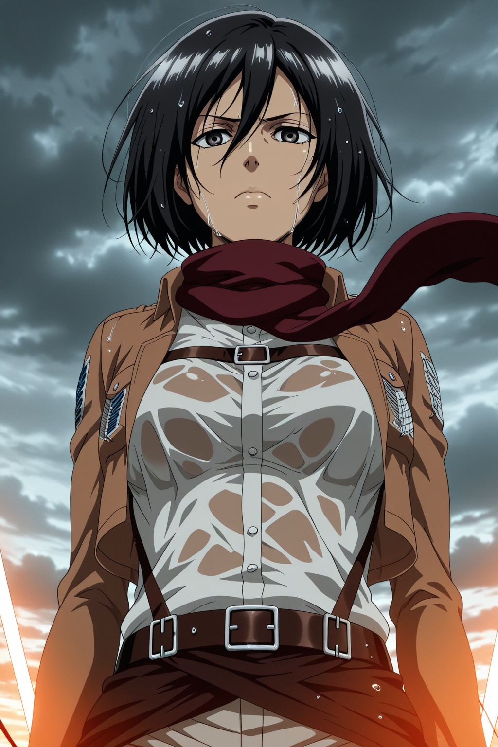 Anime screencap,  wet skin,  masterpiece on Tensor.Art
