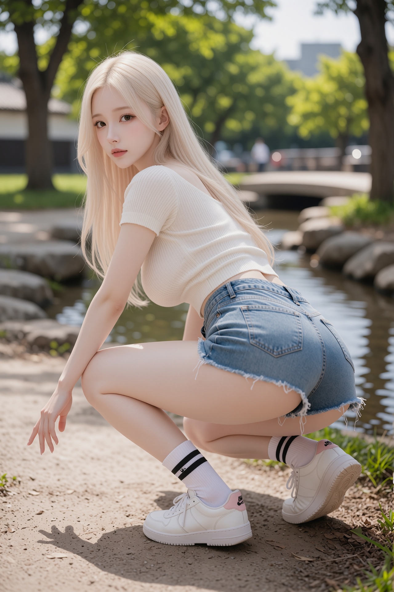 Ziny,  an ***** pretty pink hair girl,  (pastel pale-pink hair) on Tensor.Art