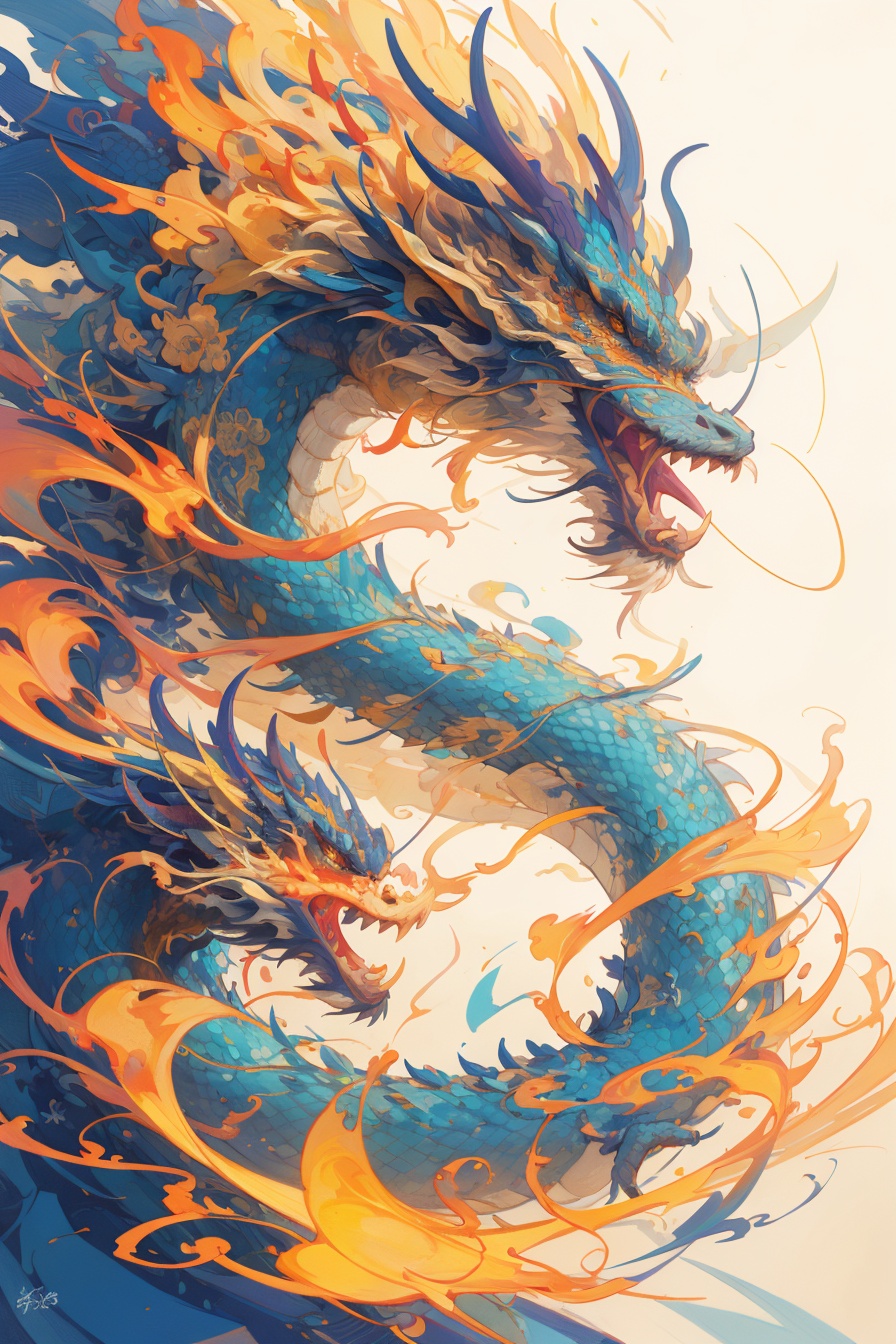 masterpiece,best quality,(eastern dragon:1.1),<lora:wallpaper_20240229120023:0.6>,fire,smoke,no human,no humans,flower,dragon,horns,