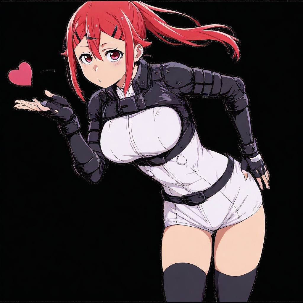 ichika kishimojin \(black torch\),  red hair,  long hair on Tensor.Art
