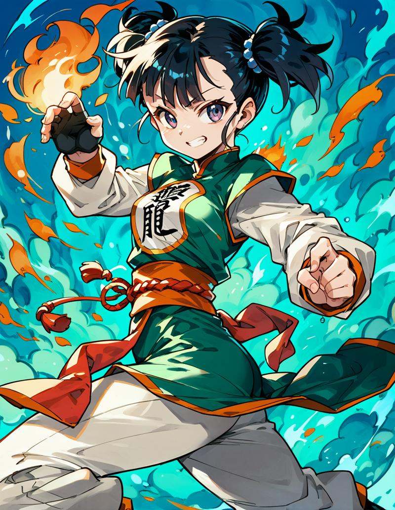 1girls,  fighter(dq3),  black hair on Tensor.Art