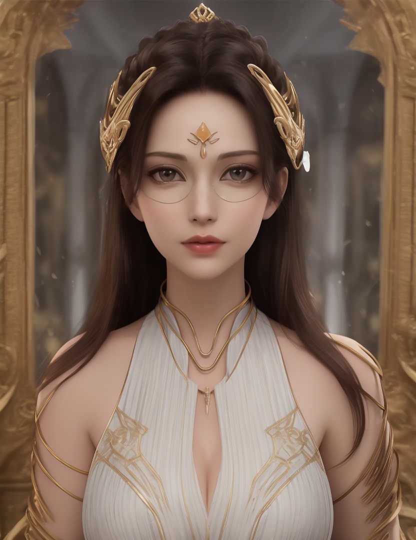 ultra realistic 8k cg, picture-perfect face, flawless, clean, masterpiece, professional artwork, famous artwork, cinematic lighting, cinematic bloom, perfect face, beautiful face, beautiful eyes, ((perfect female body, narrow waist)), red eyes, gorgeous queen, royal, divine, goddess, godlike, (royal palace), fantasy, dreamlike, unreal, science fiction, , beautiful clothes, lace, lace trim, lace-trimmed legwear, nsfw, breasts out,  (rich:1.4), prestige, luxury, jewelry, diamond, gold, pearl, gem, sapphire, ruby, emerald, intricate detail, delicate pattern, sexy, charming, alluring, seductive, erotic, enchanting, hair ornament, necklace, earrings, bracelet, armlet, ,(solo:1.5, ) (1girl:1.8),(,gigantic breasts,)<lora:DA_HenRenDaDi:0.5>