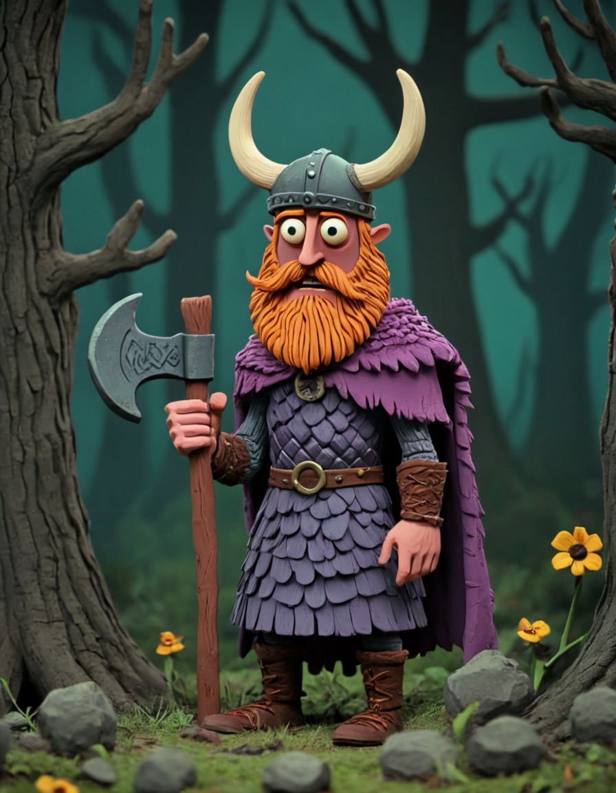 novuschroma51 style viking claymation on Tensor.Art