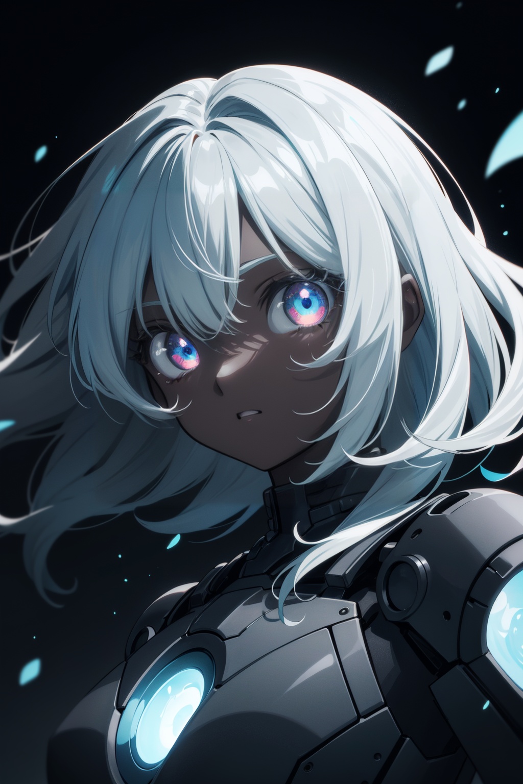 1girl,  dark skin,  facial mark on Tensor.Art