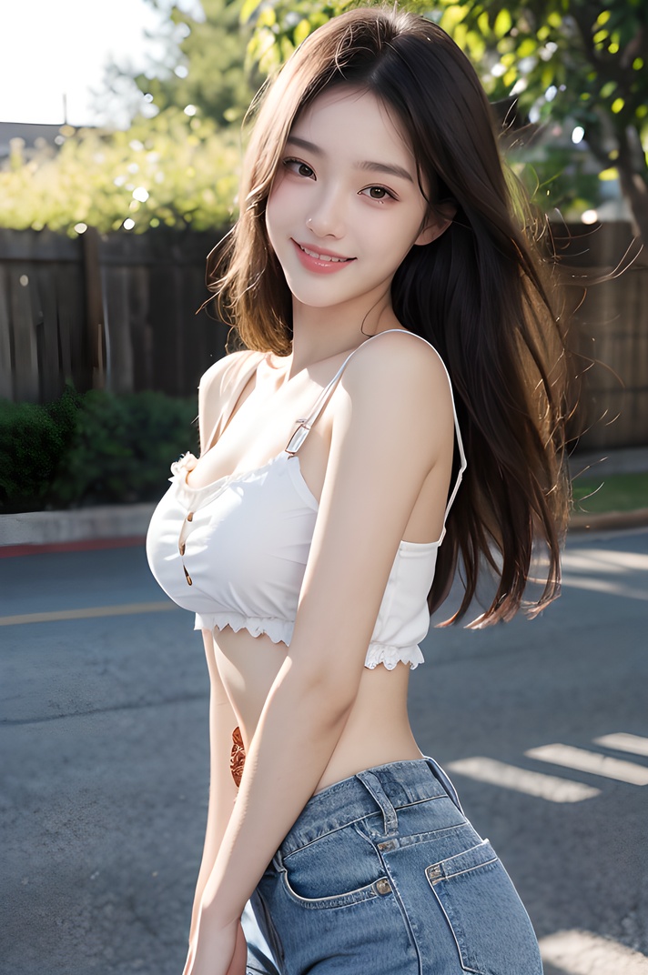 1girl,early ****,fair_skin,makeup,absurdres,light smile,realistic,cowboy_shot,facing viewer, <lora:hrqnxiaomifen_20240303121714:0.6>