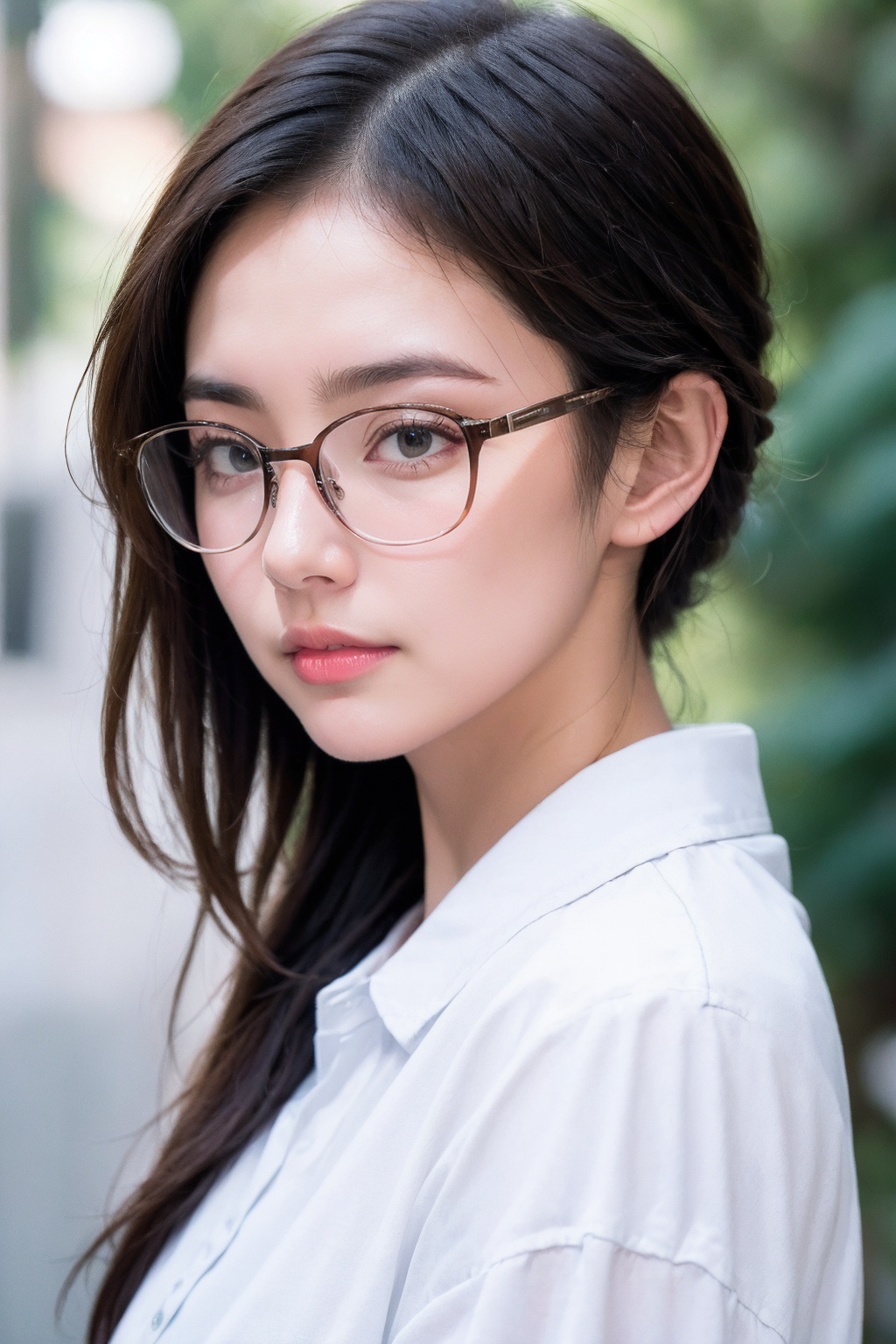 1girl,  solo,  white shirt on Tensor.Art