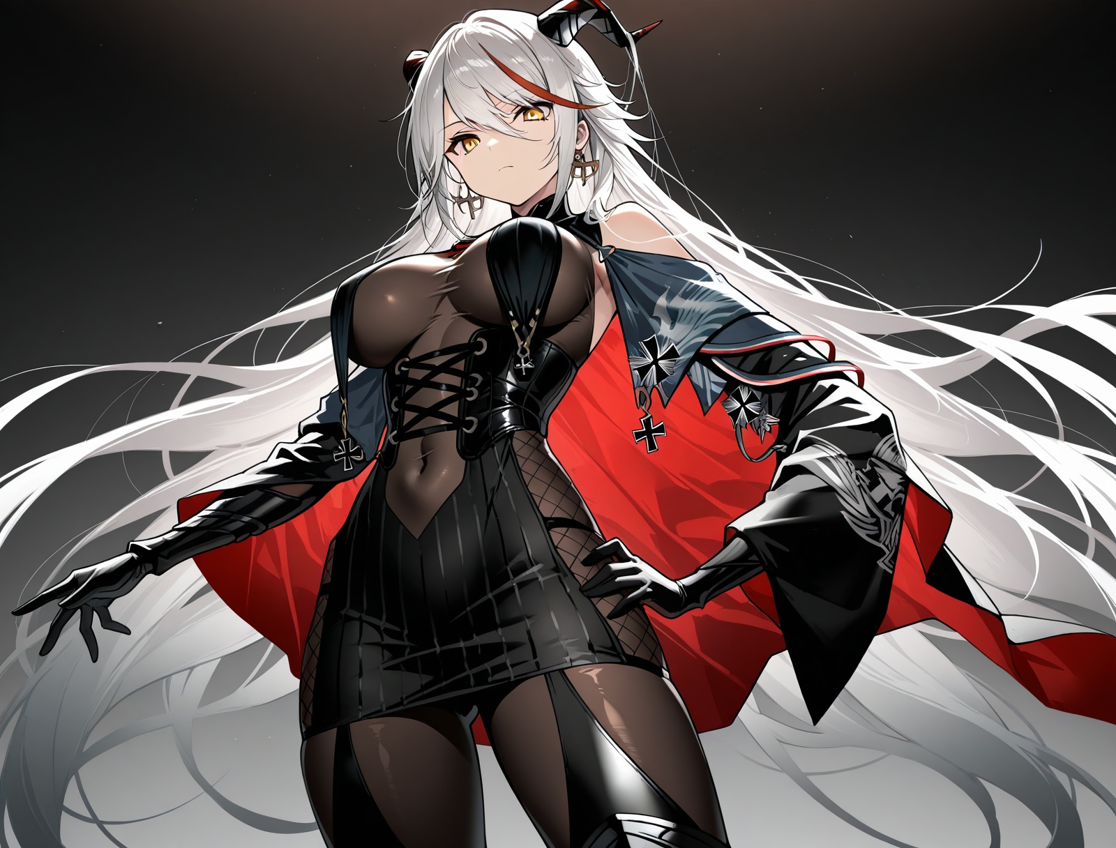 aegir \(azur lane\),  bodysuit,  hand on own hip by sk on Tensor.Art