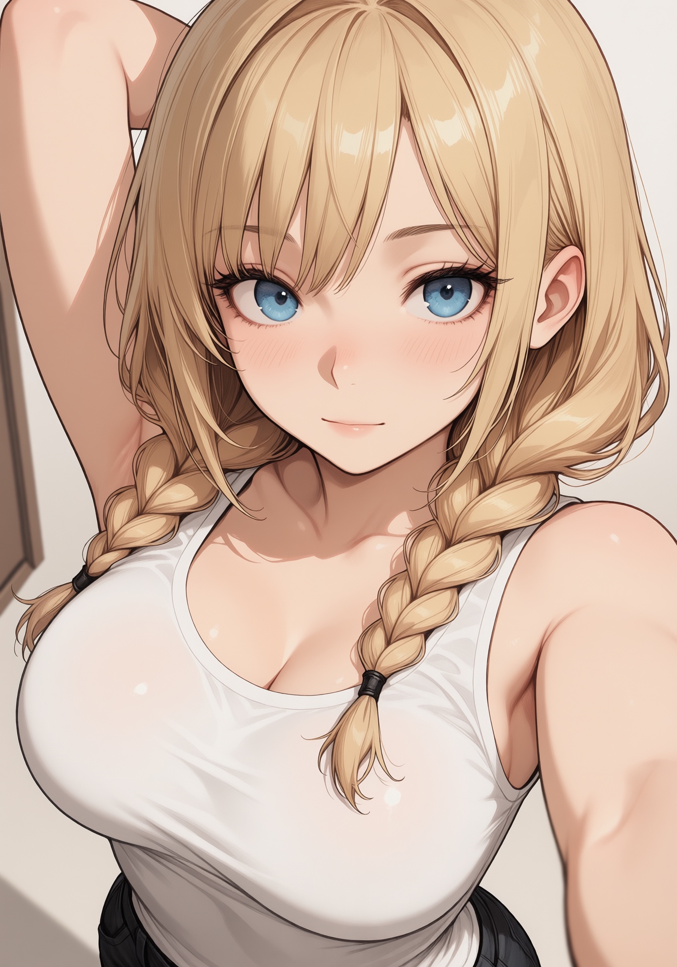 masterpiece,  1girl,  white **** top on Tensor.Art