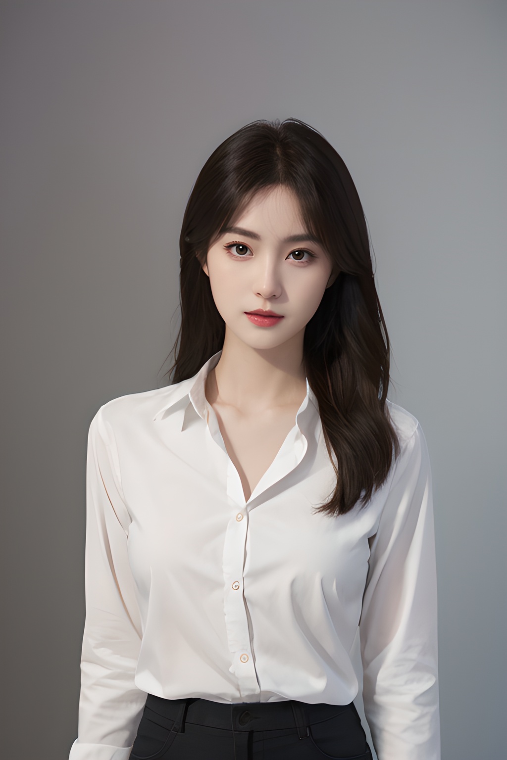 <lora:0813_05:0.7>,simple background,white_shirt,, 1girl,realistic,masterpiece, best quality, photorealistic, HDR,detail