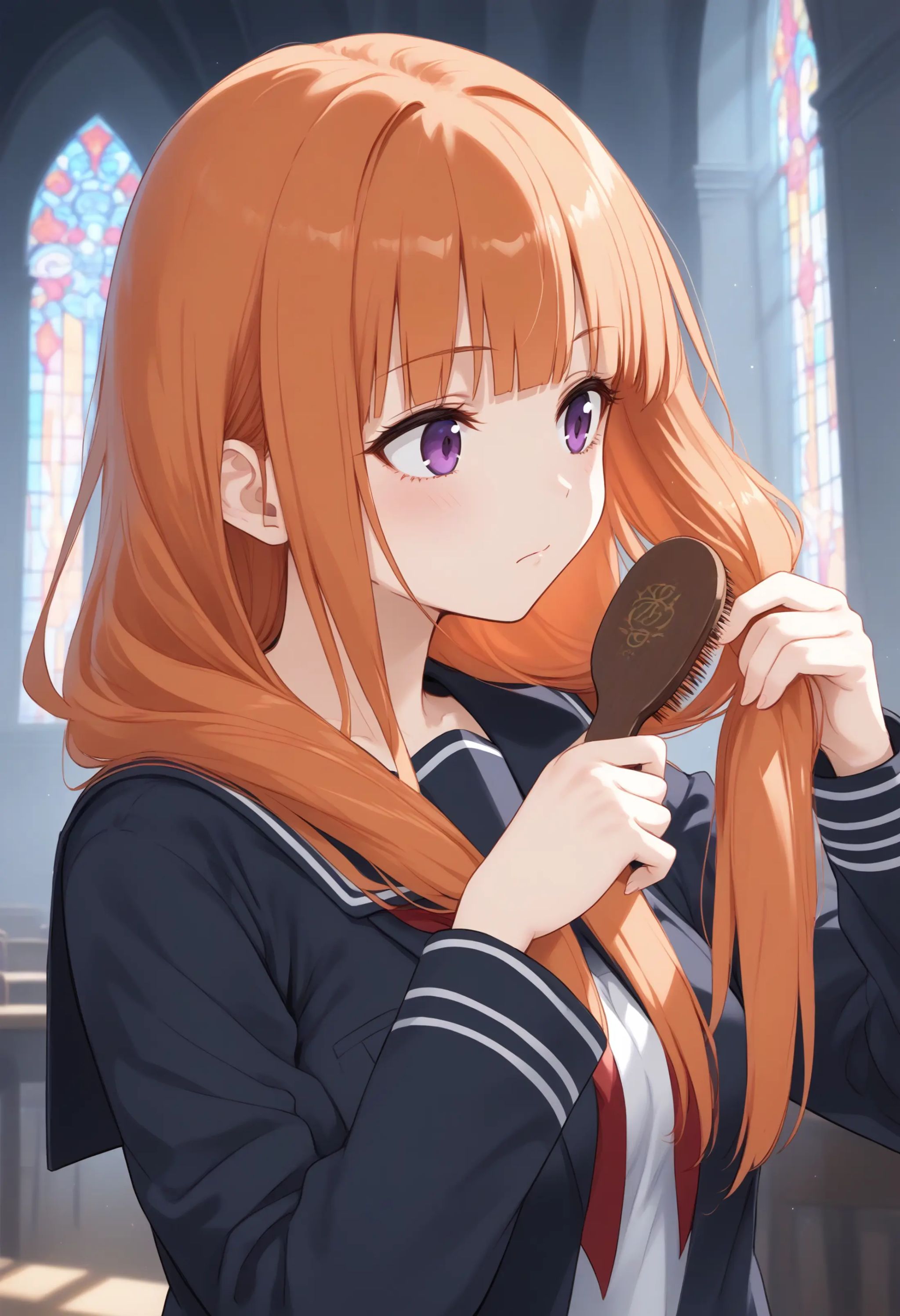 1girl,  school uniform,  medium breasts on Tensor.Art