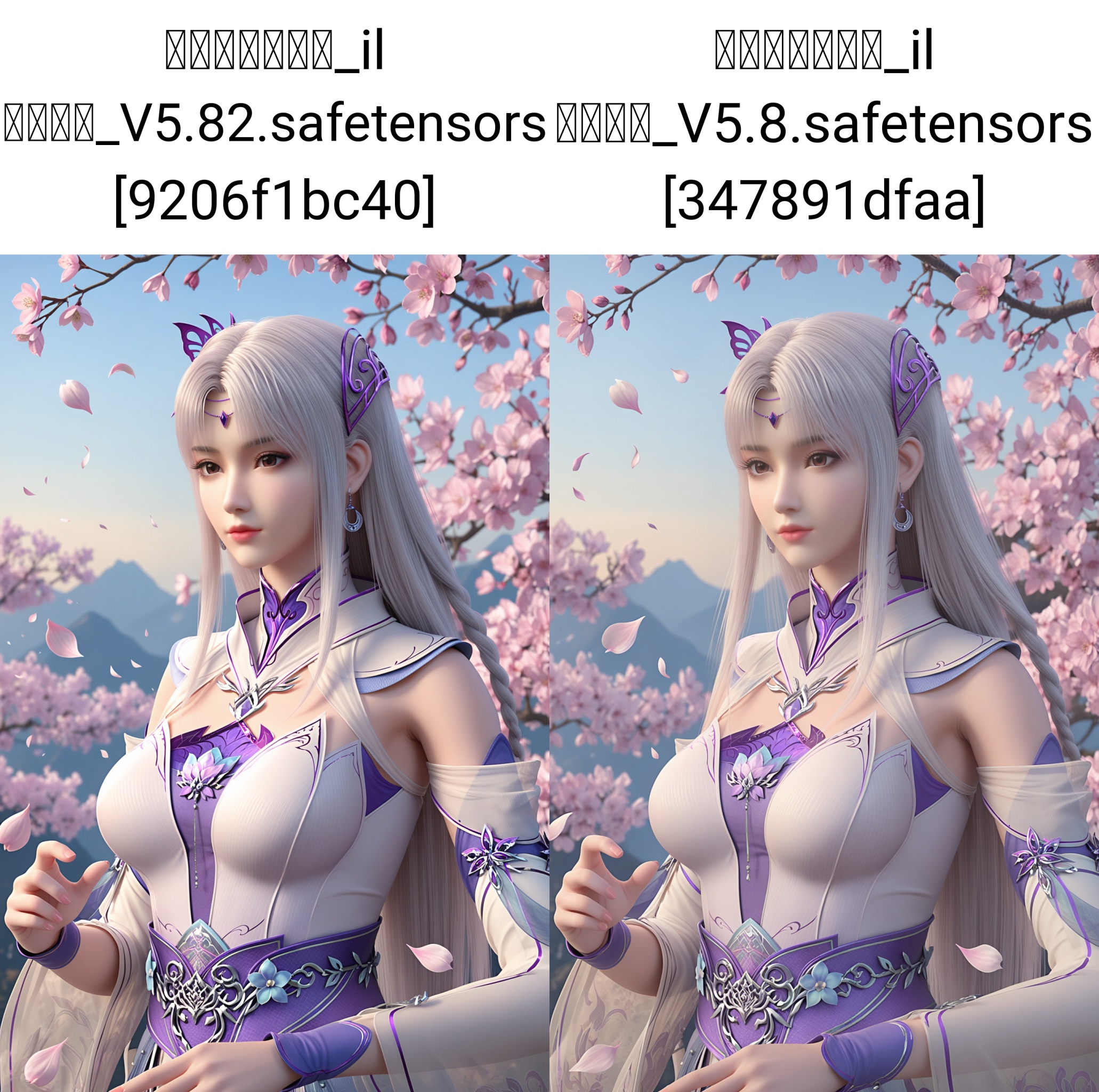 (upper_body:1.1),looking_at_viewer,fantasy,dreamlike,Pastel Colors,hyper realistic,southeast asia,aestheticism,beautiful detailed sky,chinese mythology,wonderland,peach blossom,falling petals,smog,yunxia,dynamic pose,<lora:Q_li光辉v5_xiaoyixian_V1:0.8>,1girl,solo,long hair,hair ornament,dress,realistic,jewelry,earrings,brown eyes,see-through,braid,sash,parted bangs,purple eyes,detached sleeves,massive breasts,