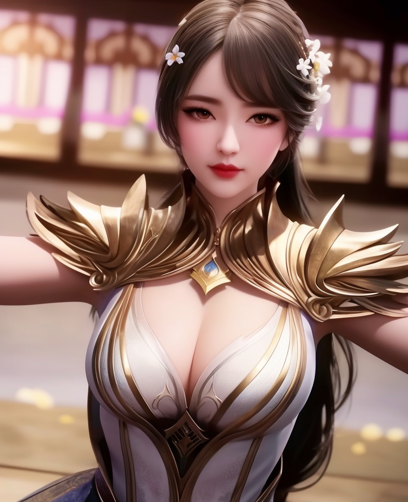 <lora:555-DA-斗罗大陆-宇梦迪:0.8>(,1girl, ,best quality, ),looking at viewer,  ,ultra detailed background,ultra detailed background,ultra realistic 8k cg,, ,masterpiece, (( , )),, ,   plum blossoms,    ,,  (cleavage), (), ,,