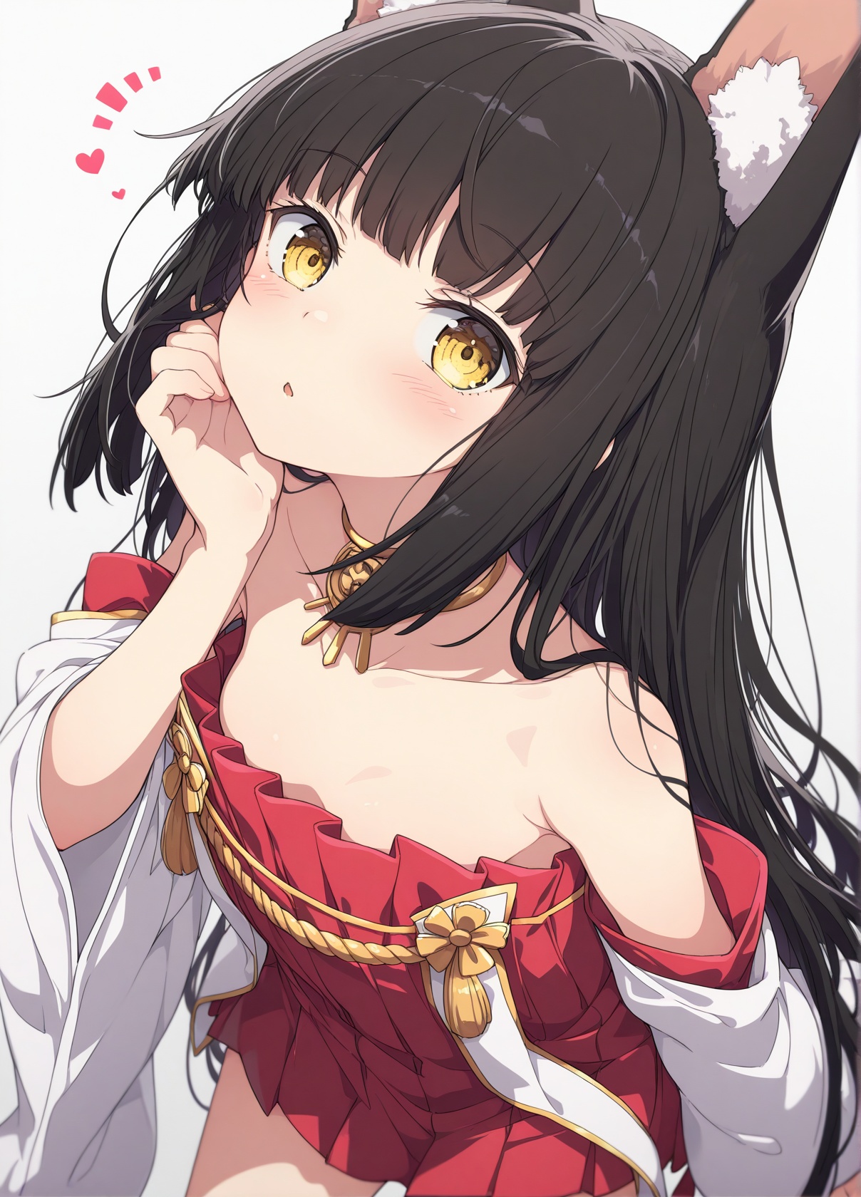 <lora:nagato_IL_v1.0:1>,nagato \(azur lane\),hakama,(ogipote:0.8),looking at viewer,, masterpiece,best quality,
