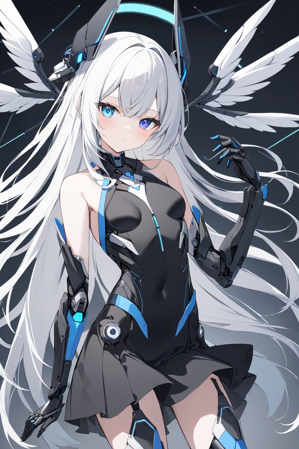 1girl,  solo,  heterochromia on Tensor.Art