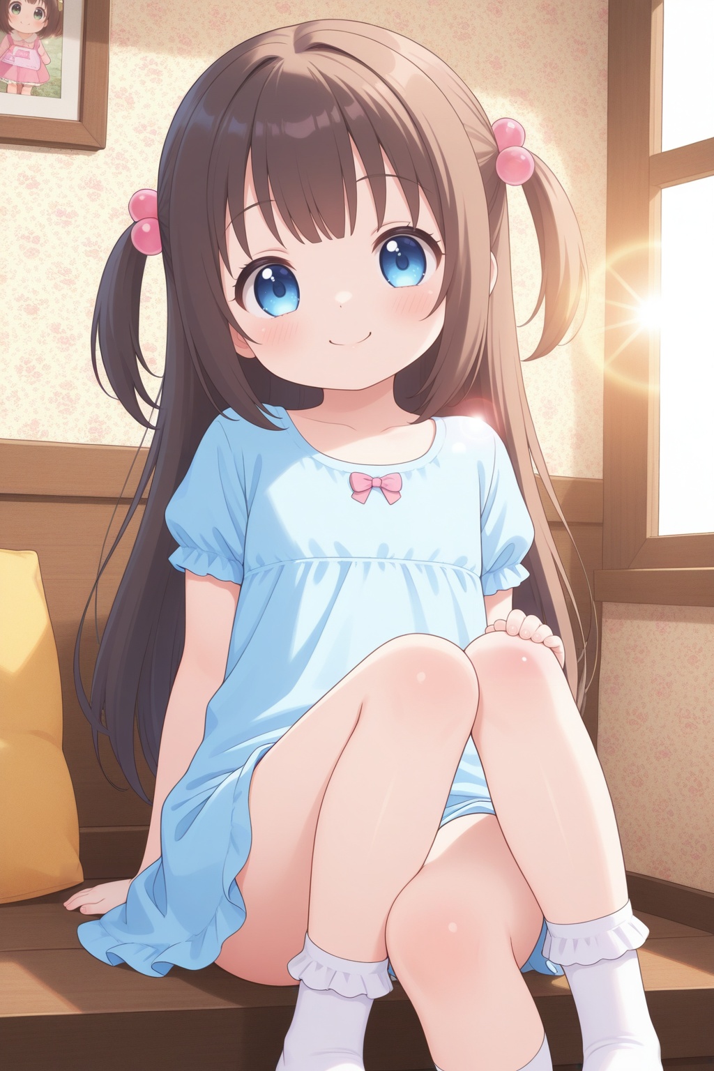 (wallpaper,huge filesize,lens flare,8k),solo,1girl,cute girl,little_girl,loli,child,kawaii,smile,