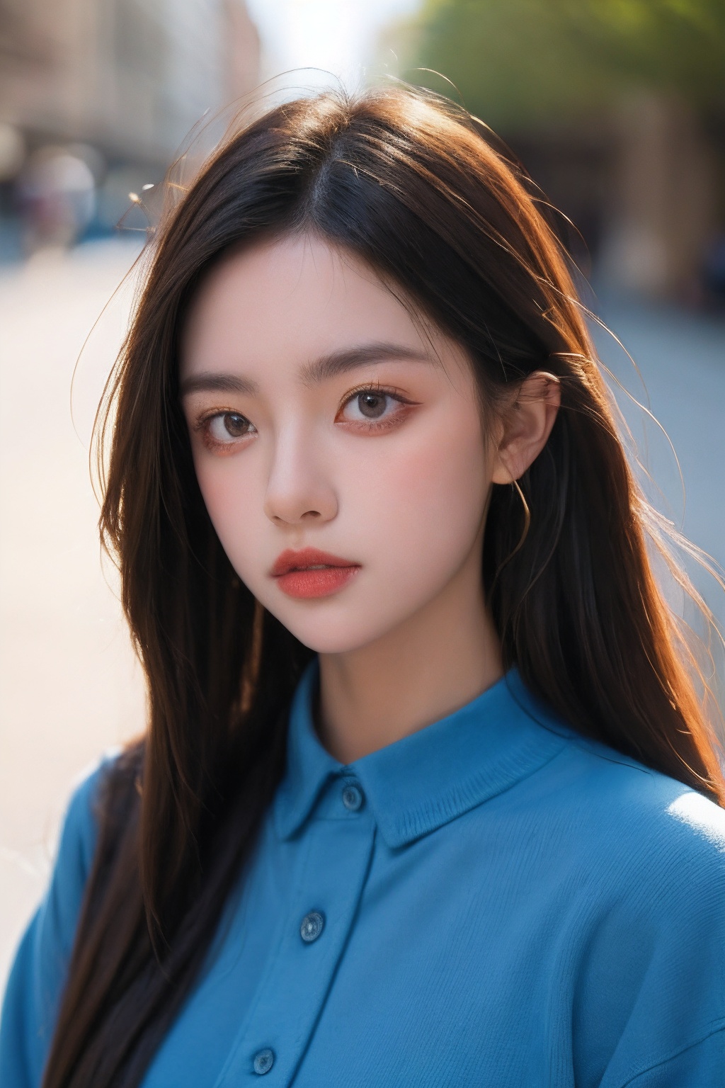 1girl,blue clothes,portrait,<lora:Again_Girl_A15_1:0.8>