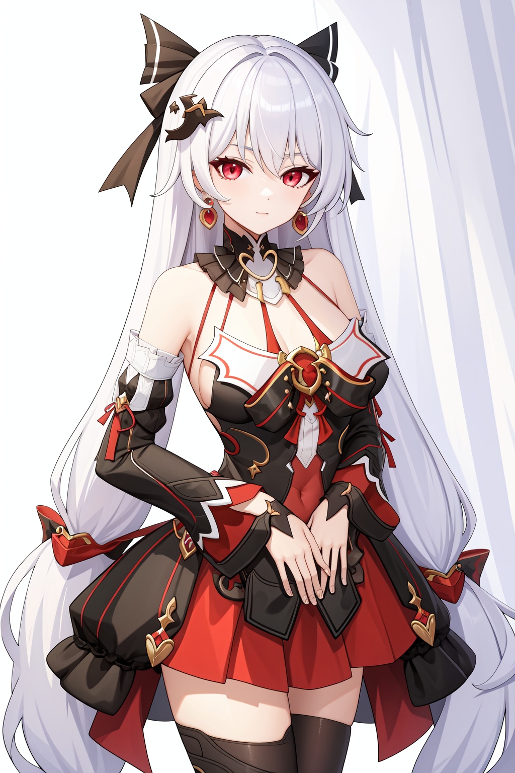 <lora:大月下v3:1>,a girl named lunakindred,lunakindred,luna dress,1girl,looking at viewer,bare shoulders,earrings,high quality,, (masterpiece,best quality,high quality:1.4),absurdres,